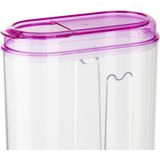 Plasticforte Voedselcontainer strooibus - 2x - roze - 2350 ml - kunststof - voorraadpotten