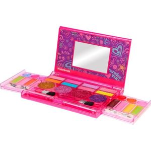 Make-up set in roze doosje voor meisjes - Oogschaduw - Lipgloss - Make-updoosje met spiegel