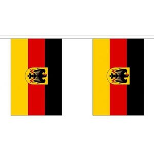 2x Buiten vlaggenlijn Duitsland 3 meter - Duitse vlag - Supporter feestartikelen - Landen decoratie en versieringen