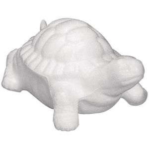 Pakket van 5x stuks piepschuim figuren schildpadden van 12 cm - Hobby dieren vormen - Knutselen materialen