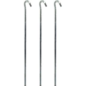 48x Stuks rotspennen/tentharingen metaal halfrond 30 cm - Kampeer artikelen voor tent of windscherm