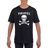 Piraten verkleed shirt zwart jongens en meisjes - Piraten kostuum kinderen - Verkleedkleding