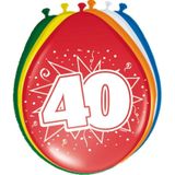 Folat Party 40e jaar verjaardag feestartikelen versiering - 16x ballonnen/2x slingers van 6 meter
