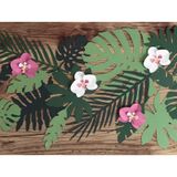 2x pakjes hawaii decoratie palmboom bladeren van 21 stuks - Feestartikelen en wand versieringen