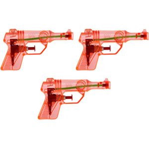 3x Waterpistool/waterpistolen rood 13 cm