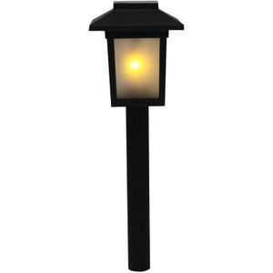 Tuinlamp zonne-energie fakkel / toorts met vlam effect 34,5 cm - sfeervolle tuinverlichting - prikker / lantaarn