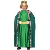 Koning mantel groen verkleedkostuum voor kinderen
