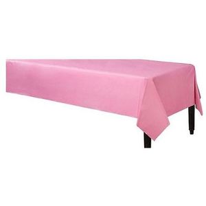 Tafelkleed roze 140 x 240 cm - tafellakens van plastic - Feestartikelen/versieringen