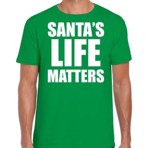 Santas life matters Kerstshirt / Kerst t-shirt groen voor heren - Kerstkleding / Christmas outfit