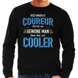 Deze kanjer is coureur net als een gewone man maar dan veel cooler sweater zwart voor heren - cadeau trui - Vaderdag kado