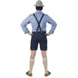 Blauwe Oktoberfest lederhose - blauw - Tiroler / bierfeest broek