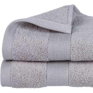 Atmosphera Badhanddoek Towelmaster - 6x - lichtgrijs - luxe - 50 x 90 cm - katoen - 450 grams - badkamer handdoek