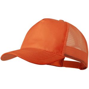 Oranje mesh baseballcap voor volwassenen. Oranje/Holland thema petjes. Koningsdag of Nederland fans supporters