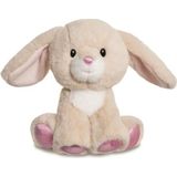 Aurora pluche knuffeldier konijn - creme wit - 20 cm - bosdieren thema speelgoed