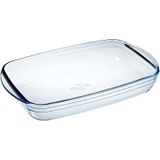 Rechthoekige glazen ovenschaal 2 liter 32 x 20 x 5 cm - Ovenschotel schalen - Bakvorm