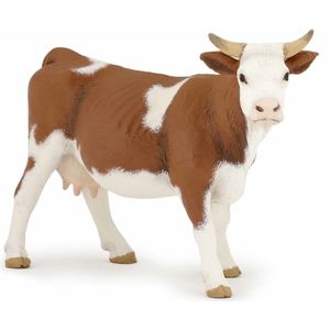 Plastic speelgoed figuur bruine koe 13 cm - Boerderij dieren