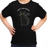 Bellatio Decorations halloween verkleed t-shirt kinderen - zwarte kat - zwart - themafeest outfit