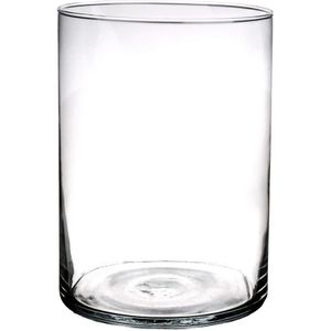 Cilinder Vaas/Vazen van Glas D18 X H25 cm Transparant - Transparant - Vazen/Vaas - Boeketvazen