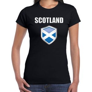 Schotland landen t-shirt zwart dames - Schotse landen shirt / kleding - EK / WK / Olympische spelen Scotland outfit
