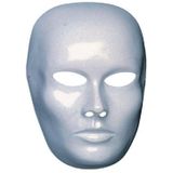 Wit blanco maskers dames gezicht - Zelf te beschilderen of te decoreren