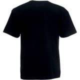 Set van 2x stuks grote maten basic zwarte t-shirts voor heren - voordelige katoenen shirts - Herenkleding, maat: 3XL (46/58)