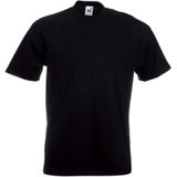 Set van 2x stuks grote maten basic zwarte t-shirts voor heren - voordelige katoenen shirts - Herenkleding, maat: 3XL (46/58)