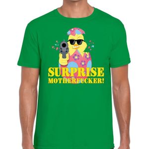 Fout Paas t-shirt groen surprise motherfucker voor heren - Pasen shirt