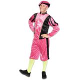 Roetveeg Pieten kostuum voor volwassenen - roze / zwart - Pietenpak