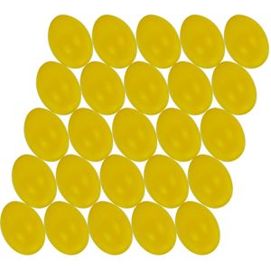 100x stuks gele hobby knutselen eieren van plastic 4.5 cm - Pasen decoraties - Zelf decoreren