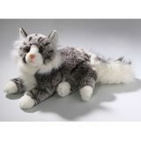 Carl Dick Knuffeldier Perzische kat/poes - grijs/wit - zachte pluche - kwaliteit knuffels - 30 cm - katten/poezen