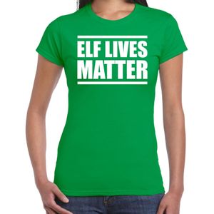 Elf  lives matter Kerstshirt / Kerst t-shirt groen voor dames - Kerstkleding / Christmas outfit