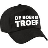 Boer is troef pet zwart Achterhoek festival cap voor volwassenen - festival accessoire