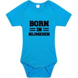 Born in Nijmegen tekst baby rompertje blauw jonegs - Kraamcadeau - Nijmegen geboren cadeau
