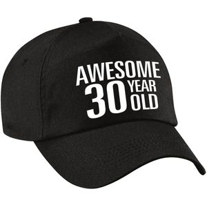 Awesome 30 year old verjaardag pet / cap zwart voor dames en heren - baseball cap - verjaardags cadeau - petten / caps