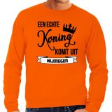 Bellatio Decorations Oranje Koningsdag sweater - echte Koning komt uit Nijmegen - heren - trui