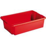 Sunware  - opslagbox - 2 stuks - 30L rood - 59x39x17 cm - extra hoge deksel