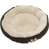 Bruine poezen/katten mand/kussen rond  58 cm