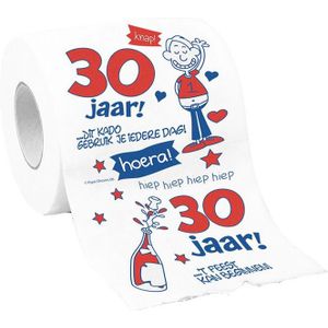 Toiletrol/wc-papier 30 jaar vrouw met grappige teksten - 30e verjaardag - feestversiering / wc-decoratie