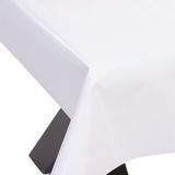 Buiten tafelkleed/tafelzeil wit 140 x 200 cm rechthoekig - Tuintafelkleed tafeldecoratie wit - Unikleur tafelkleden/tafelzeilen wit