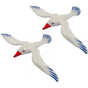 3x stuks opblaasbare meeuw vogels 67 cm - Zeevogels maritieme decoraties