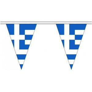 Griekenland landen punt vlaggetjes 20 meter - slinger / vlaggenlijn