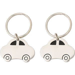 Pakket van 8x stuks sleutelhangers met auto van 4,5 cm - Rijbewijs gehaald/geslaagd/nieuwe auto cadeautjes