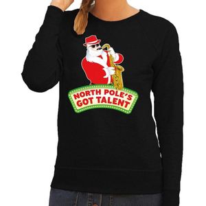 Foute kersttrui / sweater dames - zwart - North Poles Got Talent