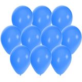 Bellatio Decorations ballonnen - 60 stuks - blauw - 27 cm - helium of lucht - verjaardag / versiering
