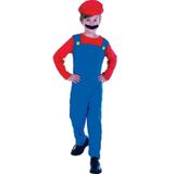 Loodgieter Mario verkleed kostuum voor kinderen - Carnaval/verkleedkleding - Verkleden - Loodgieter outfit/kostuum/pak