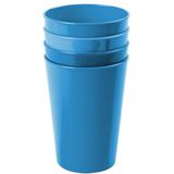 Hega Hogar Onbreekbare drinkglazen - set 8x stuks - kunststof - blauw - 300 ml - camping/outdoor/kinderen - limonade glazen