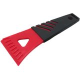 2x stuks kunststof ijskrabber/raamkrabber zwart/rood 18 cm - Ruiten krabbers - Auto accessoires winter