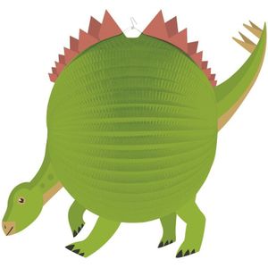 Dinosaurus bol lampion 25 cm - Sint Maarten - Kinderfeestje/kinderpartijtje lampionnen dino thema