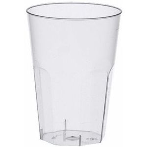 20x Hard plastic frisdrank/water glazen - herbruikbare glazen voor evenement / bbq / verjaardag / picknick