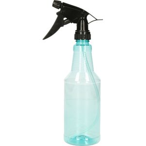 Plasticforte Plantenspuit met een inhoud van 500 ml - transparant blauw - verstuiver - 18 cm - kunststof